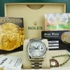 President Dress Watches | Men's Watches | Sant Blanc ROLEX Mens Platinum DayDate President Silver Index Model 118206