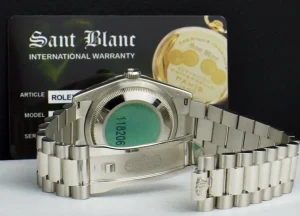 President Dress Watches | Men's Watches | Sant Blanc ROLEX Mens Platinum DayDate President Silver Index Model 118206