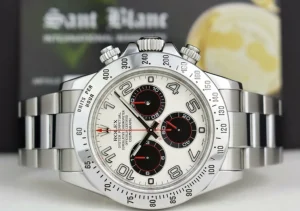 Men's Watches | Racing Professional Watches | Sant Blanc ROLEX Mens Stainless Daytona White Panda Red Hands Fat Buckle Model 116520