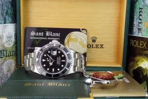 Diving Professional Watches | Sports Watches | Sant Blanc ROLEX Mens Stainless Steel Submariner Black Index Dial SEL Model 16610