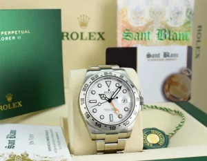 Sports Watches | Men's Watches | Sant Blanc ROLEX Mens Stainless Steel Explorer II White Index Dial Model 216570
