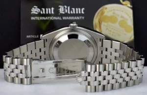 Men's Watches | Dress Watches | Sant Blanc ROLEX Mens Stainless Steel Datejust 36 Black Index Dial Jubilee Band Model 116200