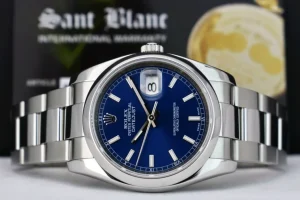 Men's Watches | Dress Watches | Sant Blanc ROLEX Mens Stainless Steel DateJust 36 Blue Index Dial Oyster Band Model 116200
