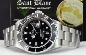 Diving Professional Watches | Sports Watches | Sant Blanc ROLEX Mens Stainless Steel Submariner Black Index Dial SEL Model 16610