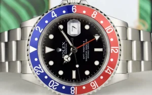 Pilots Professional Watches | Sant Blanc ROLEX Mens Stainless Steel GMT Master II Pepsi Bezel No Holes Model 16710