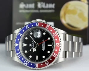 Men's Watches | Pilots Professional Watches | Sant Blanc ROLEX Mens Stainless Steel GMT Master II Blue Red 