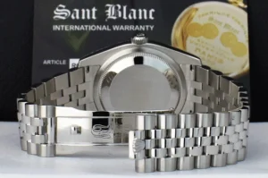Men's Watches | Dress Watches | Sant Blanc ROLEX Mens Stainless Steel Datejust 36 Black BulIseye Dial Jubilee Band Model 116200