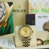 Ladies Watches | Dress Watches | Sant Blanc ROLEX MIDSIZE - 31mm 18kt Gold & SS Datejust Champagne Tapestry Dial Model 68273