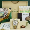 Ladies Watches | Dress Watches | Sant Blanc ROLEX Midsize 18kt Gold & Stainless Steel Datejust White Roman Dial Model 68273