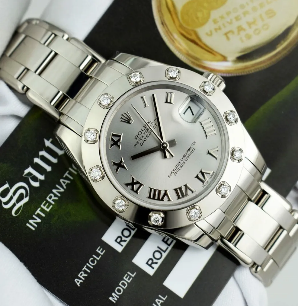 rolex_midsize_kt_white_go_5.webp The Masterpiece | Sant Blanc ROLEX Midsize 18kt White Gold Pearlmaster Masterpiece Silver Roman Model 81319