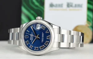 Dress Watches | Sant Blanc ROLEX MidSize Stainless Steel Datejust 31 Blue Roman 2023 with Card Model 278240