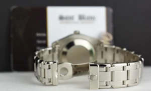 The Masterpiece | Sant Blanc ROLEX Midsize White Gold Pearlmaster Datejust Mother of Pearl Roman Dial Model 81319