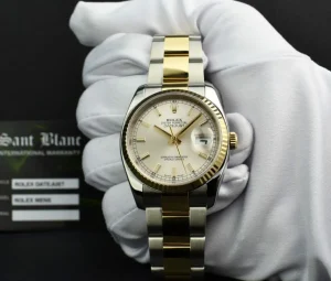 Dress Watches | Sant Blanc ROLEX 36mm 18kt Gold & Stainless Steel Datejust 36 Silver Index Dial Model 116233
