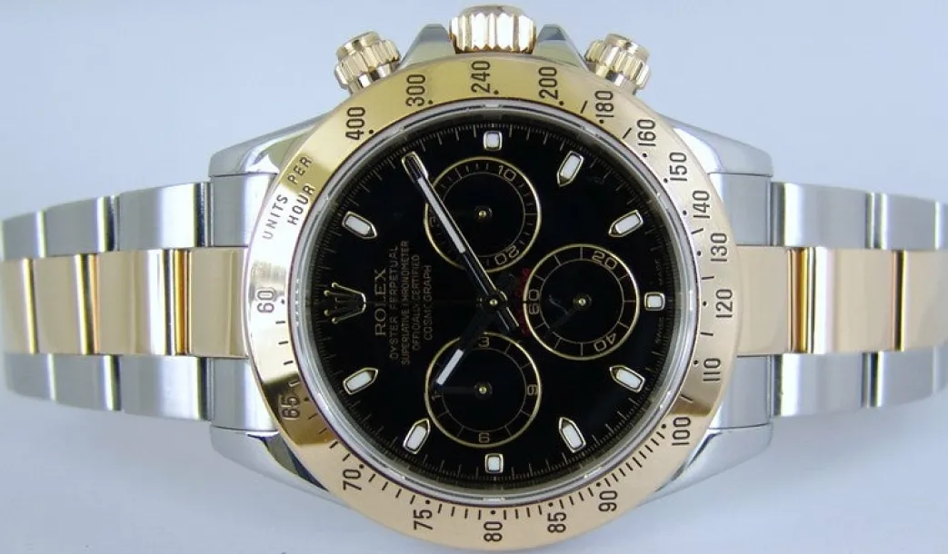 rolex_mm_kt_gold__stainle_2-20.webp Sports Watches | Men's Watches | Sant Blanc ROLEX 40mm 18kt Gold & Stainless Steel Daytona Black Index Dial Model 116523