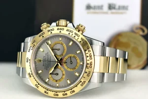 Sports Watches | Men's Watches | Sant Blanc ROLEX 40mm 18kt Gold & Stainless Steel Daytona Slate Index Dial Model 116503