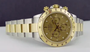 Sports Watches | Men's Watches | Sant Blanc ROLEX 40mm 18kt Gold & Stainless Steel Daytona Champagne Index Dial Model 116523