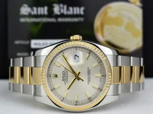 Dress Watches | Sant Blanc ROLEX 36mm 18kt Gold & Stainless Steel Datejust 36 Silver Index Dial Model 116233