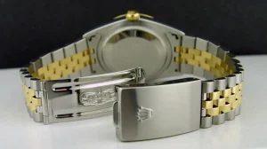 Men's Watches | Dress Watches | Sant Blanc ROLEX 36mm 18kt Gold & Stainless DateJust Ivory Jubilee Arabic Dial Jubilee Band Model 16233