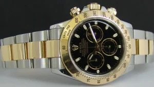 Sports Watches | Men's Watches | Sant Blanc ROLEX 40mm 18kt Gold & Stainless Steel Daytona Black Index Dial Model 116523