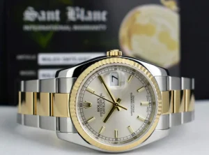 Dress Watches | Sant Blanc ROLEX 36mm 18kt Gold & Stainless Steel Datejust 36 Silver Index Dial Model 116233