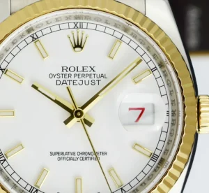 Dress Watches | Sant Blanc ROLEX 36mm 18kt Gold & Stainless Steel Datejust White Index Box Card Model 116233