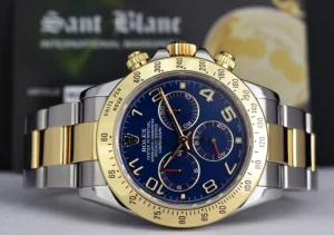 Sports Watches | Racing Professional Watches | Sant Blanc ROLEX 40mm 18kt Gold & Stainless Steel Daytona Blue Arabic 