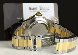 Sports Watches | Men's Watches | Sant Blanc ROLEX 40mm 18kt Gold & Stainless Steel Submariner Champagne Serti Diamond Dial Model 16613