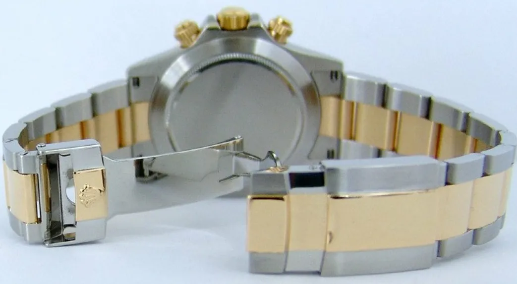 rolex_mm_kt_gold__stainle_7-14.webp Sports Watches | Men's Watches | Sant Blanc ROLEX 40mm 18kt Gold & Stainless Steel Daytona Black Index Dial Model 116523