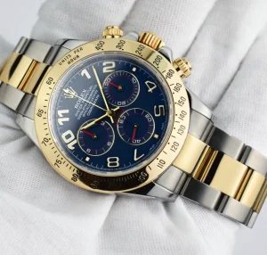 Sports Watches | Racing Professional Watches | Sant Blanc ROLEX 40mm 18kt Gold & Stainless Steel Daytona Blue Arabic 