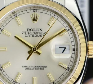 Dress Watches | Sant Blanc ROLEX 36mm 18kt Gold & Stainless Steel Datejust 36 Silver Index Dial Model 116233