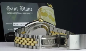 Men's Watches | Dress Watches | Sant Blanc ROLEX 36mm 18kt Gold & Stainless DateJust White Roman Dial Jubilee Band Model 16233