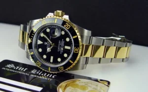 Diving Professional Watches | Men's Watches | Sant Blanc ROLEX 40mm 18kt Gold & Stainless Submariner Black Ceramic Model 116613