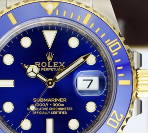 Sports Watches | Men's Watches | Sant Blanc ROLEX 40mm 18kt Gold & Stainless Steel Submariner Blue Dial Ceramic Bezel Model 116613LB