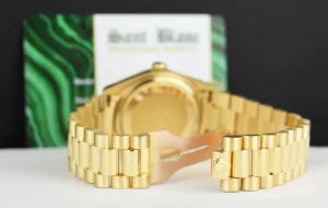 President Dress Watches | Sant Blanc ROLEX 36mm 18kt Gold Day Date President Champagne Diamond Dial Model 18038