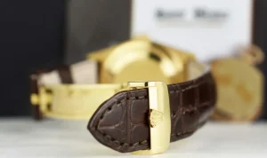 President Dress Watches | Sant Blanc ROLEX 36mm 18kt Gold Day Date Champagne Dial Diamond Bezel Model 118138