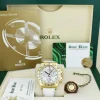 Racing Professional Watches | Sant Blanc ROLEX 40mm 18kt Gold Daytona White Leather Strap Mother of Pearl Diamond Dial Model 116518