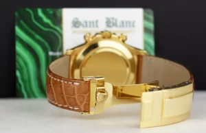 Men's Watches | Racing Professional Watches | Sant Blanc ROLEX 40mm 18kt Gold Daytona Cognac Strap Mother of Pearl Diamond Dial Model 116518