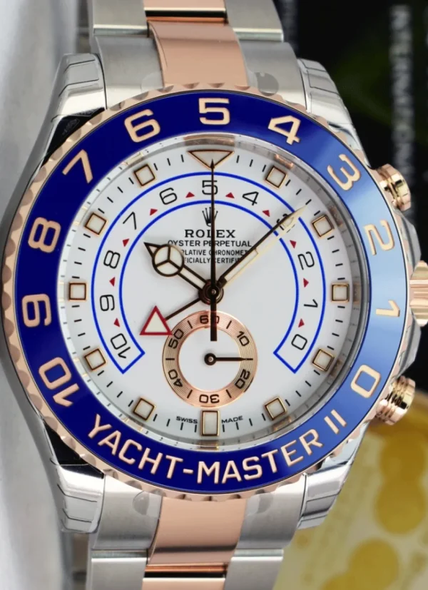 Sports Watches | Yachting Professional Watches | Sant Blanc ROLEX 44mm 18kt Rose Gold & Stainless Steel YachtMaster II Model 116681