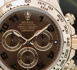 Men's Watches | Racing Professional Watches | Sant Blanc ROLEX 40mm 18kt Rose Gold Daytona Chocolate Arabic Dial Model 116505