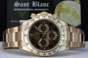 Men's Watches | Racing Professional Watches | Sant Blanc ROLEX 40mm 18kt Rose Gold Daytona Chocolate Arabic Dial Model 116505