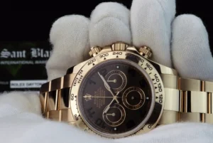 Men's Watches | Racing Professional Watches | Sant Blanc ROLEX 40mm 18kt Rose Gold Daytona Chocolate Arabic Dial Model 116505