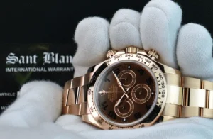 Men's Watches | Racing Professional Watches | Sant Blanc ROLEX 40mm 18kt Rose Gold Daytona Chocolate Arabic Dial Model 116505