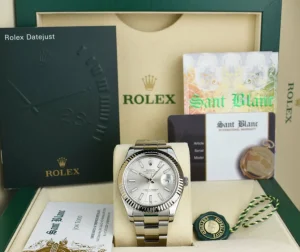 Men's Watches | Dress Watches | Sant Blanc ROLEX 41mm 18kt White Gold & Stainless Steel DateJust II Silver Index Dial Model 116334