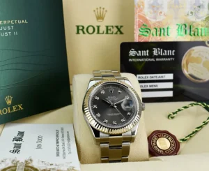 Dress Watches | Sant Blanc ROLEX 41mm 18kt White Gold & Stainless DateJust II Rhodium Diamond Dial Model 116334