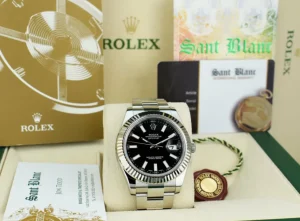 Men's Watches | Dress Watches | Sant Blanc ROLEX 41mm 18kt White Gold & Stainless Steel DateJust II Black Index Model 116334