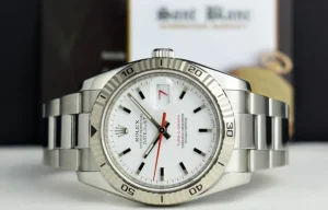 Men's Watches | Dress Watches | Sant Blanc Rolex 36mm 18kt White Gold & Stainless Steel Turn-O-Graph White Dial Model 116264