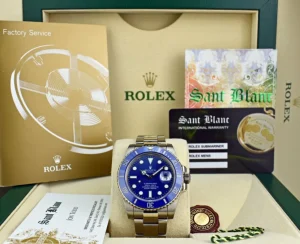 Diving Professional Watches | Sports Watches | Sant Blanc ROLEX 40mm 18kt White Gold Ceramic Submariner Blue Dial Model 116619