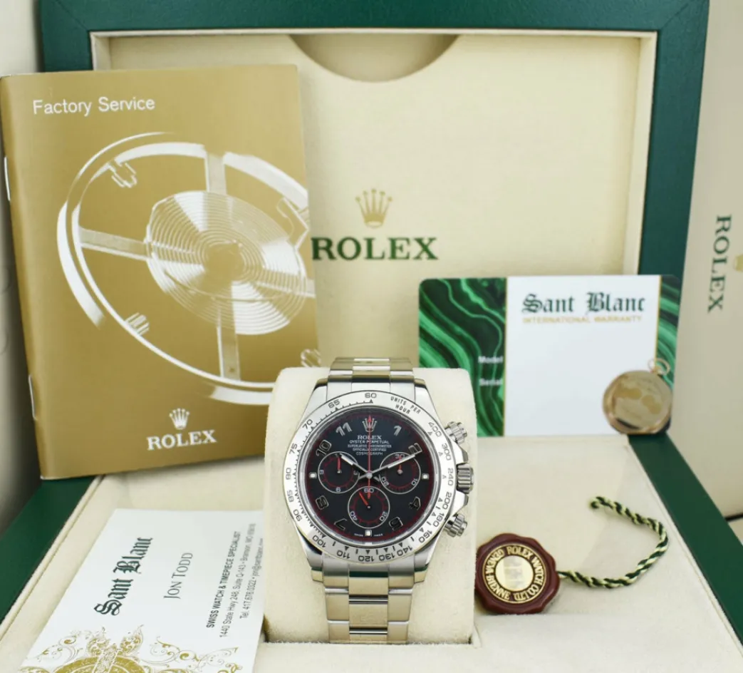 rolex_mm_kt_white_gold_da_0.webp Racing Professional Watches | Sant Blanc ROLEX 40mm 18kt White Gold DAYTONA Black Race Dial Model 116509