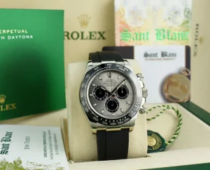 Sports Watches | Men's Watches | Sant Blanc ROLEX 40mm 18kt White Gold Daytona Steel Index Dial Ceramic Bezel Model 116519LN