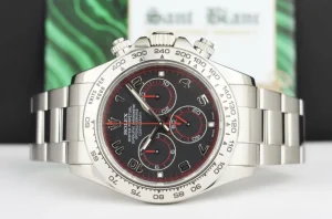 Racing Professional Watches | Sant Blanc ROLEX 40mm 18kt White Gold DAYTONA Black Race Dial Model 116509
